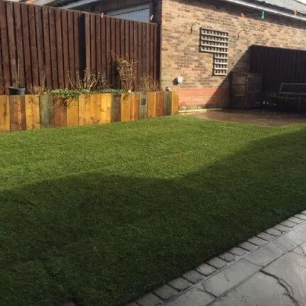 newly landscaped garden