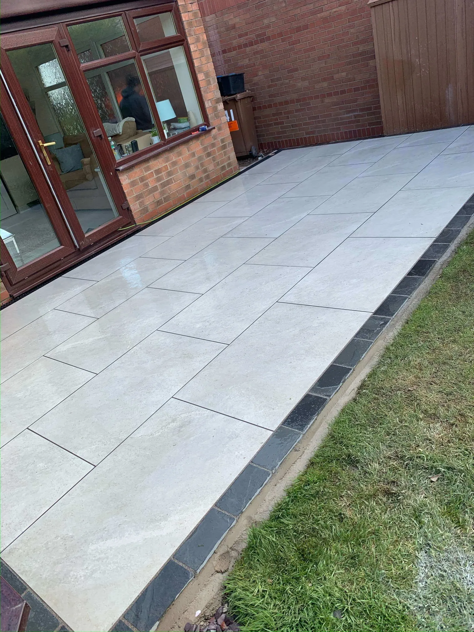 stone slab patio