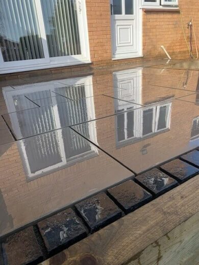28 large stone patio
