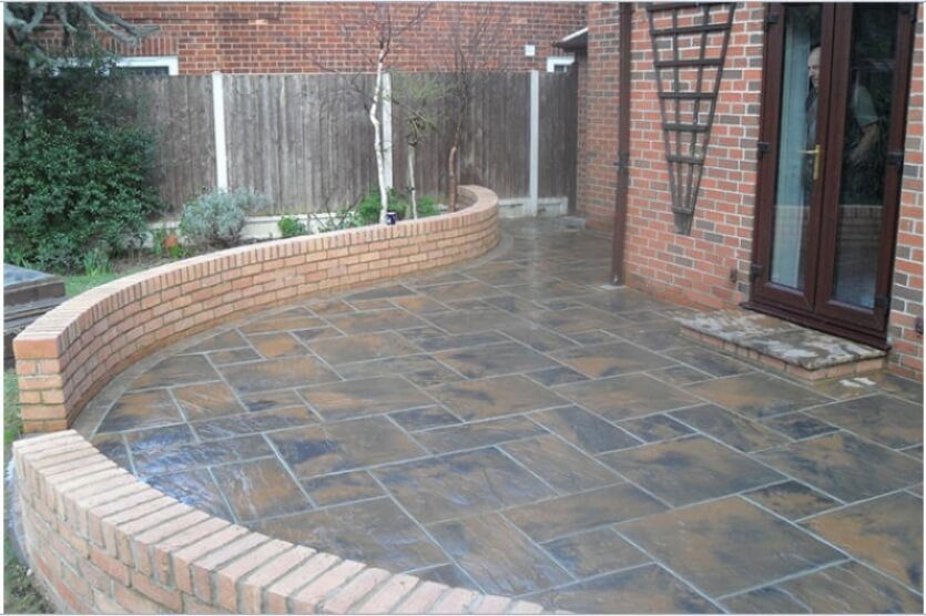 38 large stone patio