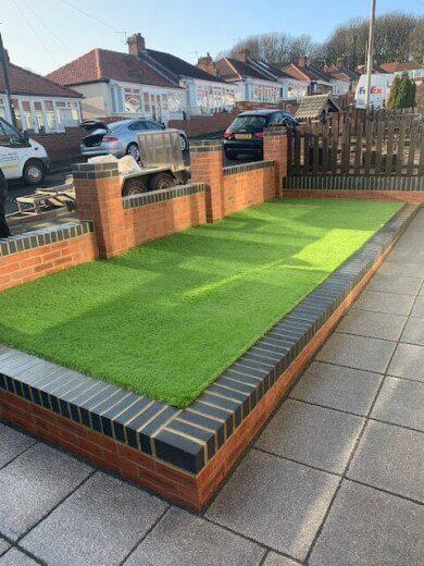 41 garden landscaping and block fencing