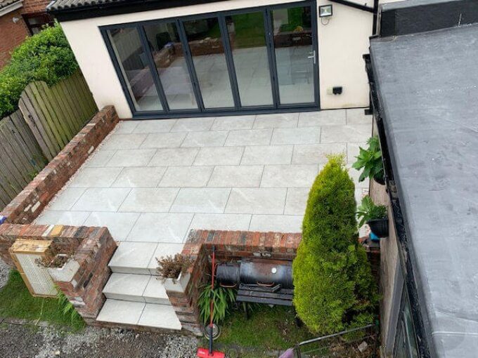43 large stone patio