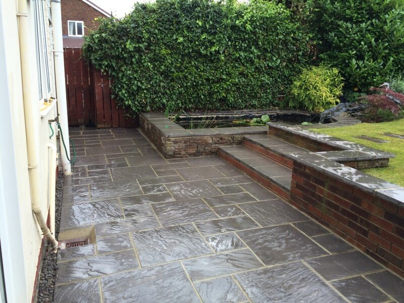 50 large natural stone flag patio