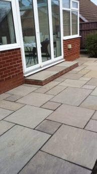 56 large stone pathway and patio