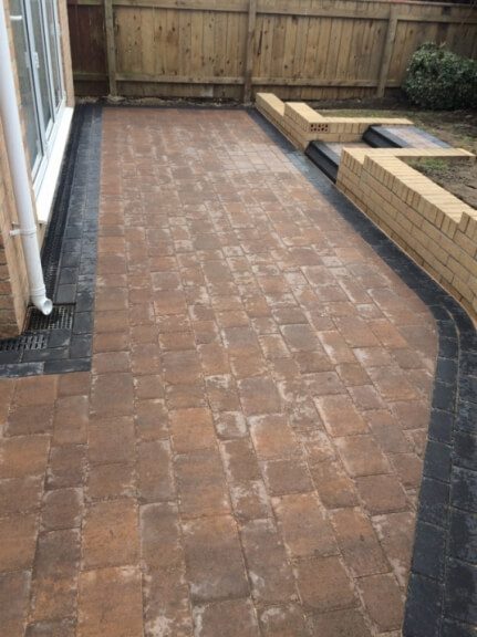 58 block paved pathway