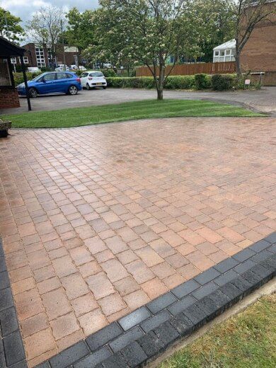 59 block paved driveway