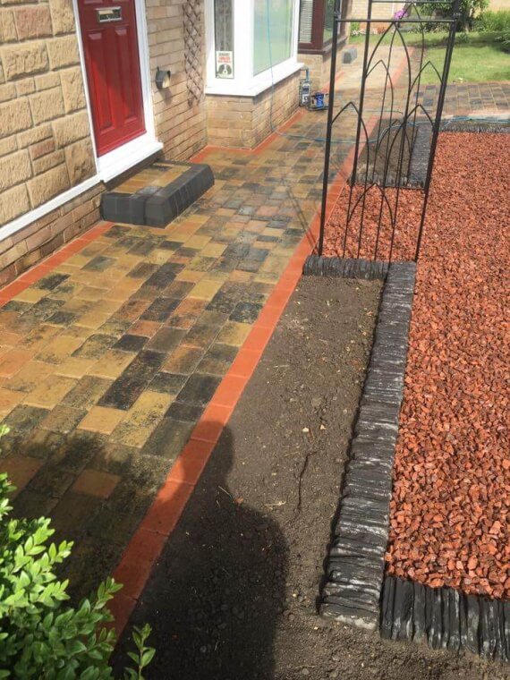 68 block paving pathway
