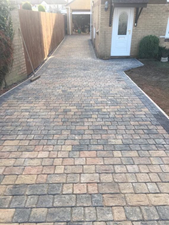 70 block paved driveway